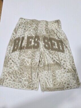 RGSTR BLESSED Beige Patchwork Boys Shorts Size 10